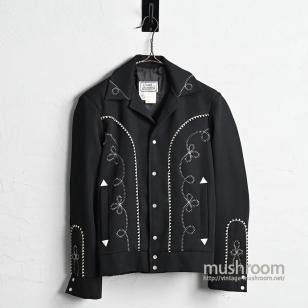 H BAR C BLACK WESTERN JACKETAround 1970'S/DEADSTOCK/SMALL
