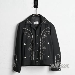 H BAR C BLACK WESTERN JACKETAround 1970'S/MINT CONDITION