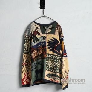 Polo by Ralph Lauren PATCHWORK SWEATERGOOD CONDITION/LARGE