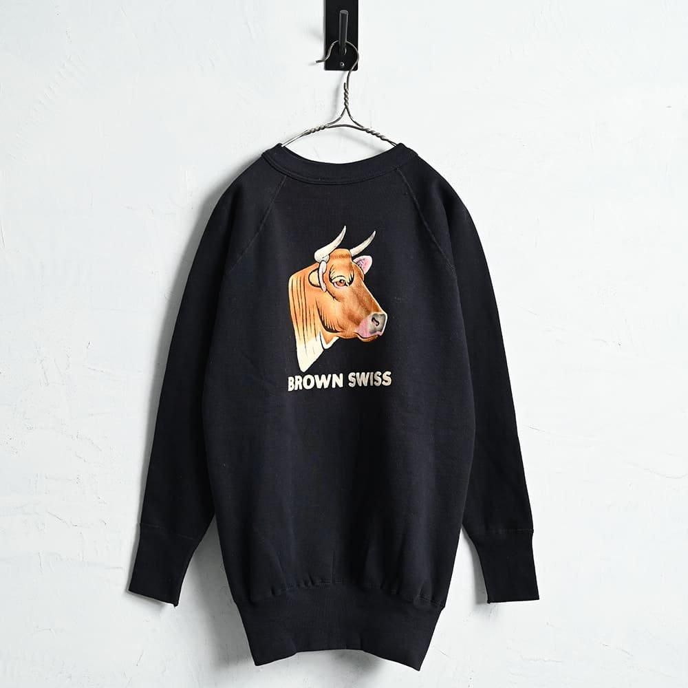 1950's FLOCK PRINT BLK COTTON SWEAT (LARGE) – BURMA-SHAVE