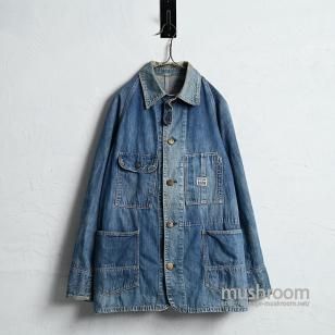 N&W DENIM COVERALL with CHINSTRAP & CHANGE BUTTON1930'S/GOOD CONDITION