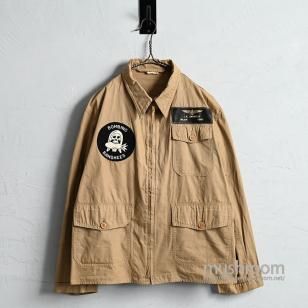 U.S.NAVY(USMC) M-421a SUMMER FLIGHT JACKET with SQUADRON PATCH 1940'S/SZ 42/GOOD CONDITION