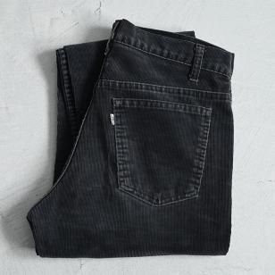 LEVI'S 519-1558 BLACK CORDUROY PANTS1980'S/W33L31/GOOD CONDITION