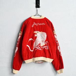 JAPAN SOUVENIR JACKETWHITE TIGER/GOOD CONDITION