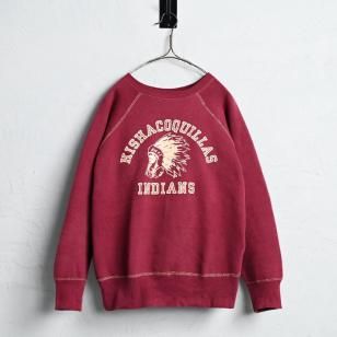 CHAMPION INDIAN FLOCK PRINT SWEAT SHIRT1950'S/LARGE/VERY GOOD CONDITION