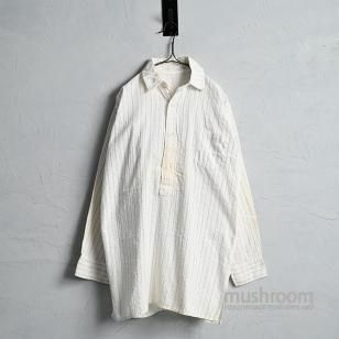 OLD P/O COTTON STRIPED SHIRT with CHINSTRAPAround 1920'S