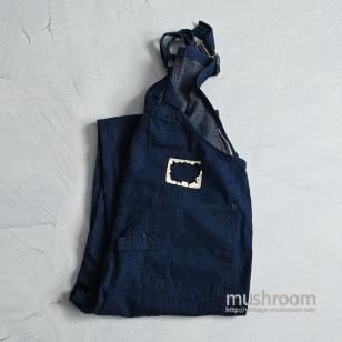 OLD DENIM OVERALL with UNUSUAL DETAILAround 1940's/MINT CONDITION