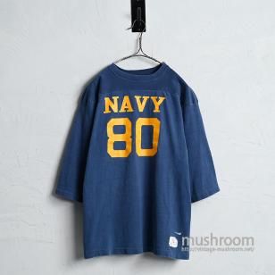 CHAMPION NAVY FOOTBALL T-SHIRT1970'S/GOOD CONDITION/LARGE