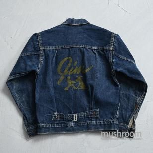 LEVI'S 506XXB DENIM JACKET with BACK PRINT46 MODEL/GOOD CONDITION