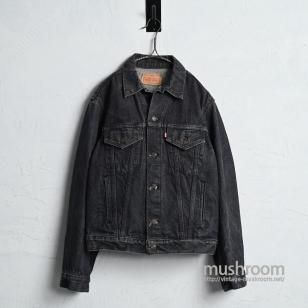 LEVI'S 70506-0259 BLACK DENIM JACKETSZ 42R/VERY GOOD CONDITION
