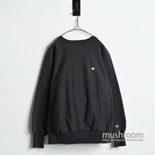 CHAMPION BLACK PLAIN REVERSE WEAVE1990'S/LARGE/GOOD CONDITION/
