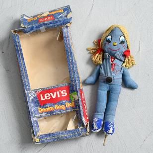 LEVI'S BIGE DENIM RAG DOLL with BOXDEADSTOCK