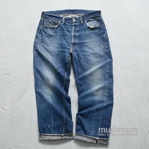 LEVI'S 501XX JEANS with PAINT1950'S/GOLDEN SIZE & GOOD INDIGO