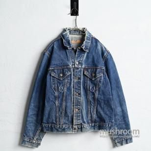 LEVI'S 70505-0217 BIGE DENIM JACKETGOOD INDIGO & DAMAGE/BIG SIZE