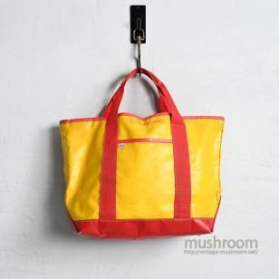 L.L.BEAN PVC TOTE BAG1980'S90'S/RARE PIECE/RED TRIM