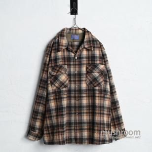 PENDLETON PLAID L/S WOOL SHIRT1970'S/MINT CONDITION/X-LARGE