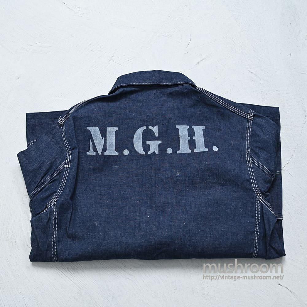 BLUE BELL DENIM CHORE JACKET with STENCIL（DEADSTOCK/SZ 40