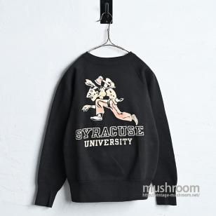 CHAMPION COLOR FLOCK PRINT SWEAT SHIRT1950'S/BLACK BODY/VERY GOOD CONDITION