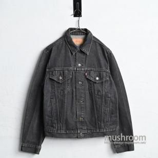 LEVI'S 70506-0259 BLACK DENIM JACKETSZ 42R/VERY GOOD CONDITION