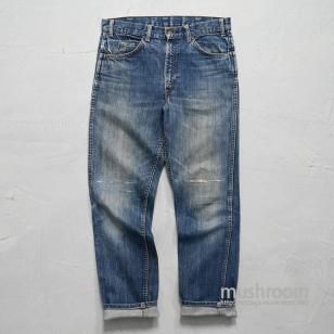 LEVI'S 606 BIGE SUPER SLIM JEANSGOOD INDIGO & REPAIR