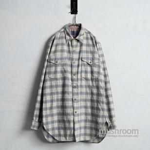 PENDLETON SHADOW PLAID L/S WOOL SHIRTEarly 1960'S/GOOD CONDITION/SZ 16