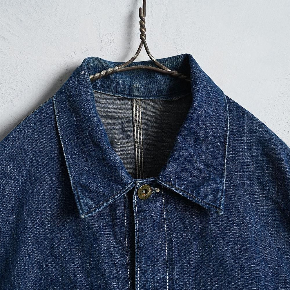 MADEWELL 3-POCKET DENIM CHORE JACKET（～1940'S/DARK COLOR
