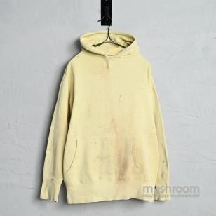 OLD LEMON YELLOW S/F SWEAT HOODY1950'S/AMAZING AGING