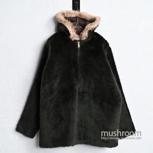 BIG BEAR by CAMPUS PULLOVER FAKE FUR JACKET with HOODY1960'S/GOOD CONDITION/MEDIUM