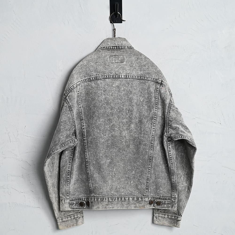 LEVI'S 70507-0261 GRAY CHEMICAL WASHED DENIM JACKET（'88