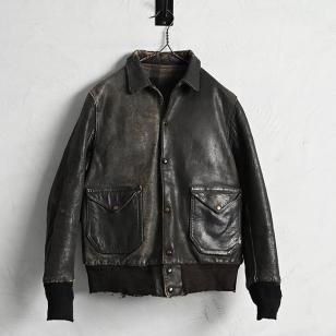 OLD HORSEHIDE  WOOL REVERSIBLE A-1 Styled SPORTS JACKET1930'S/GOOD AGING
