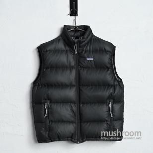 PATAGONIA BLACK DOWN VEST'02/GOOD CONDITION/LARGE