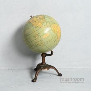 Antique JAPANNED TERRESTRIAL GLOBE