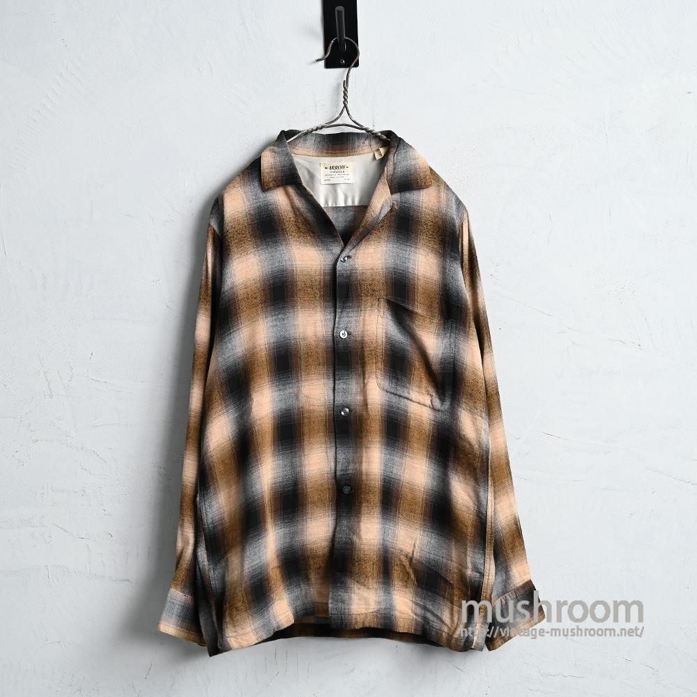 ARROW 60’s shadow check rayon shirt SHADOW CHECK RAYON SHIRT – The Real McCoy's