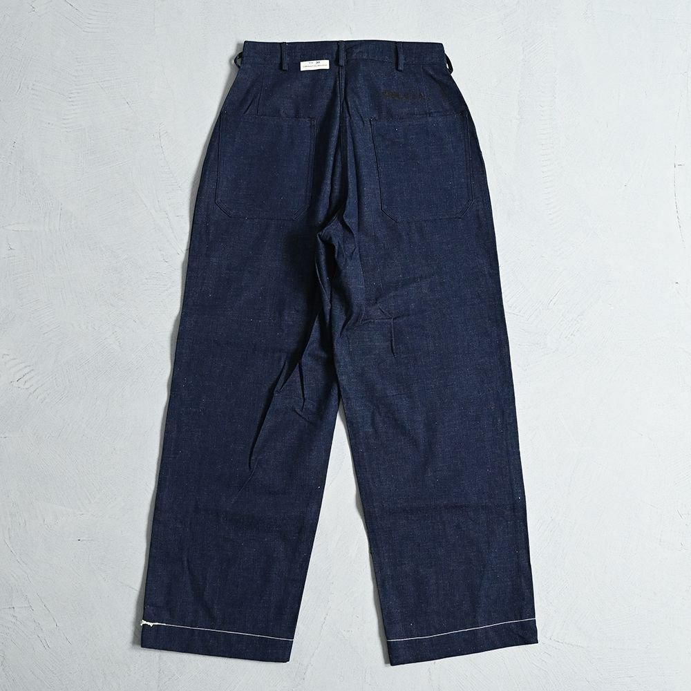 21年製 US NAVY USN 2POC DARK NAVY PANTS 古着 ビンテージ40's○U.S.NAVYウールセーラーパンツ紺実寸W82cm