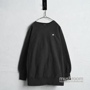 CHAMPION BLACK PLAIN REVERSE WEAVEGOOD CONDITION & FADE/X-LARGE