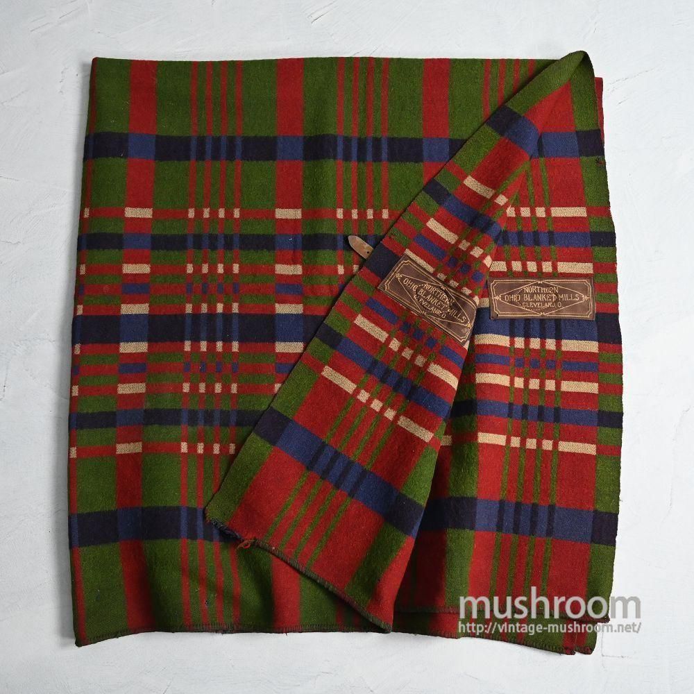 NORTHERN OHIO BLANKET MILLS PLAID HORSE BLANKET(1900'S NORTHERN OHIO BLANKET MILLS PLAID HORSE BLANKET(1900'S