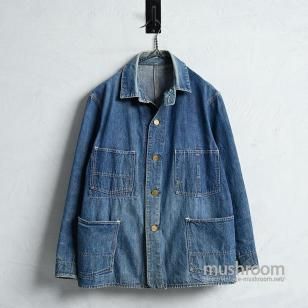 HERCULES DENIM CHORE JACKET with CHINSTRAP1920'S/GOOD INDIGO