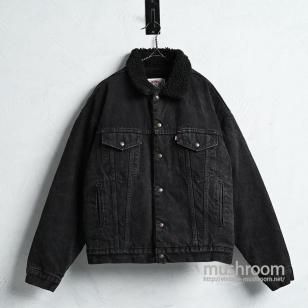 LEVI'S 70629-4159 BLKBLK DENIM BOA JACKET92'/VERY GOOD CONIDTION/LARGE