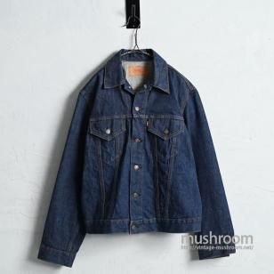 LEVI'S 70505-0217 BIGE DENIM JACKETSZ 44/DARK COLOR & VERY GOOD CONDITION
