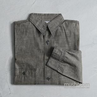 ROBUST GRAY CHAMBRAY WORK SHIRT with VENTIRATIONAround 1930'S/SZ 14 1/2/DEADSTOCK 