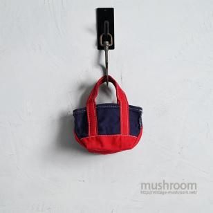L.L.BEAN NVYRED MINI DELUXE TOTE1990'S/VERY GOOD CONDITION