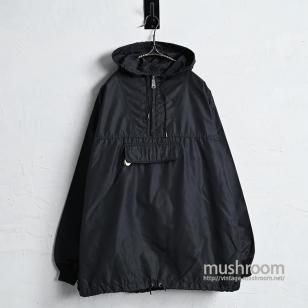 SKI TRAIL SPORTSWEAR P/O BLACK NYLON ANORAK by Congress 1960'S/GOOD CONDITION