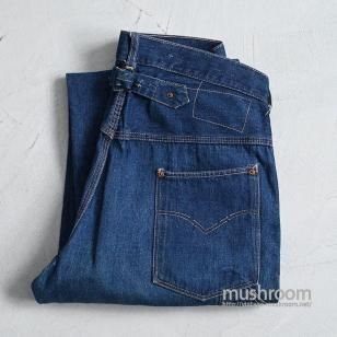 OLD DENIM PAINTER PANTS with BUCKLEBACK & ARCUATE STITCHAround 1930'S/GOOD CONDITION