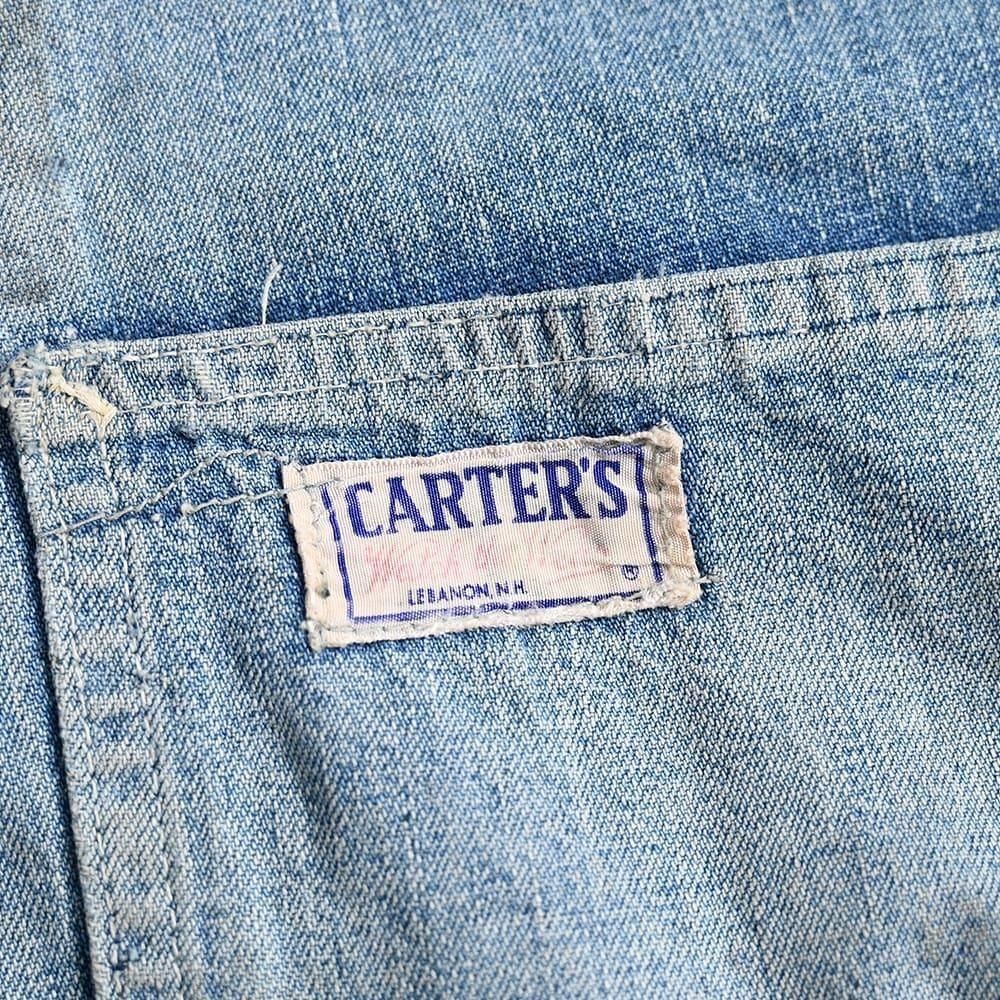［希少］40s〜60s Vintage work apron鬼フェード 染み込み CARTER'S DENIM WORK APRON（Around 1940'S/AMAZING FADE