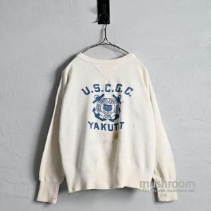 U.S.C.G.C. YAKUTAT PRINT S/V SWEAT SHIRT with STENCIL1950'S/GOOD CONDITION