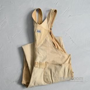 Lee BROWN DUCK OVERALL with MOUNTAIN POCKETAround 1930's/AMAZING REPAIR