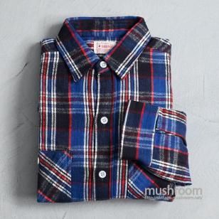 MW BRENT PLAID FLANNEL SHIRT1960'S/DEADSTOCK/MEDIUM