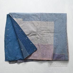 ANTIQUE INDIGO CALICO PATCHWORK QUILTAround 1920'S/GOOD CONDITION