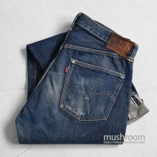 LEVI'S 501XX JEANS with LEATHER PATCH'47 MODEL/GOOD CONDITION