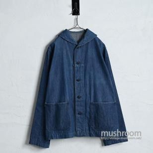 WW2 U.S.NAVY DANGAREE DENIM JACKET with UNUSUAL DETAILSZ 44/DARK COLOR